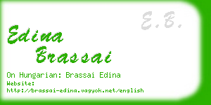 edina brassai business card